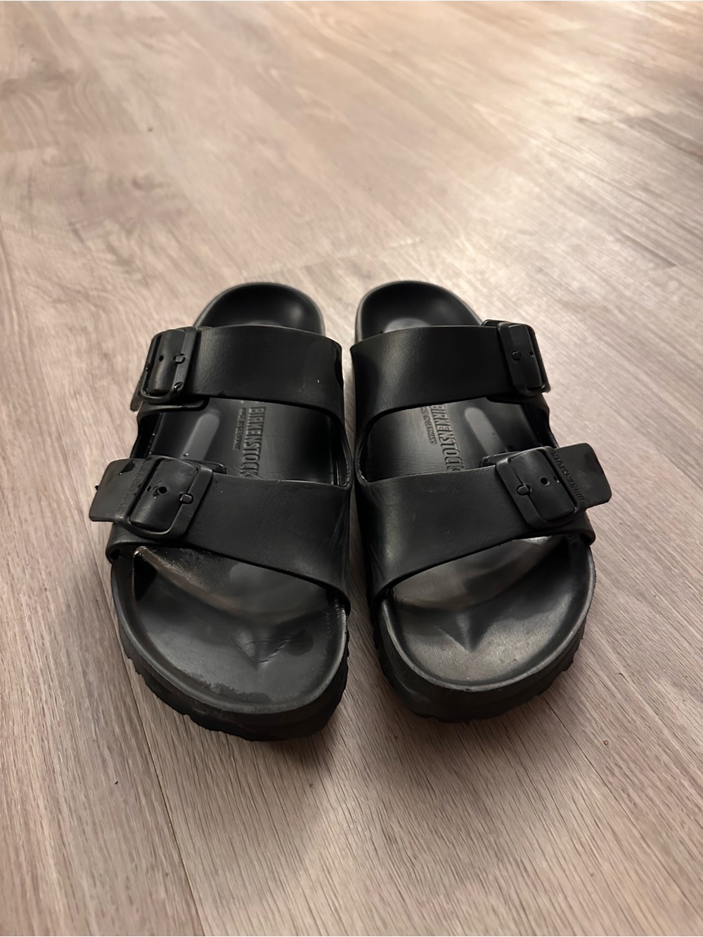Birkenstock Black Double-Buckle Women's Slide Sandals W10 Euro41